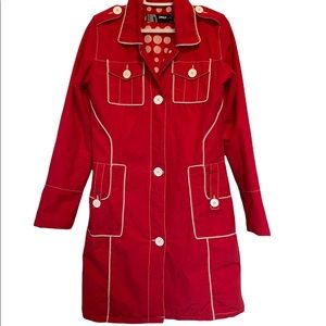 ONLY Brand Stylish Red Trench Coat